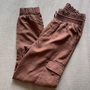 Linen Cargo Joggers